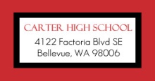 Classic Red and White 20 Year  Address Label