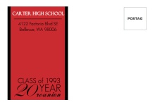 Classic Red and White 20 Year  Custom Envelope