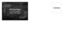 Chalkboard and Purple  Custom Envelope