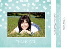 Graduation Thank You Booklet Rustic Turquoise 