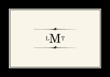 Monogram Cream and Black Formal  Thank You