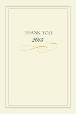 Formal Cream and Gray  Graduation Thank You
