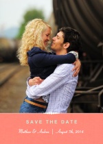 Coral and Mint Country Floral  Save the Date
