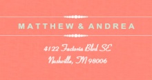 Coral and Mint Country Floral  Address Label