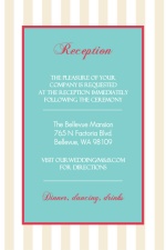 Floral Tan Stripes Wedding  Enclosure Card