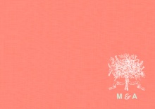 Coral and Mint Country Floral  Thank You Card