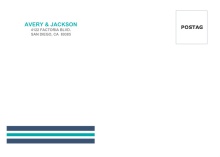 Anchor Navy And Teal  Custom Envelope