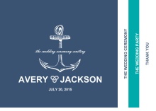 Anchor Navy and Teal  Wedding Program
