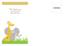 Safari Animals  Custom Envelope