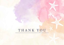 Beach Watercolors  Bridal Shower Thank You