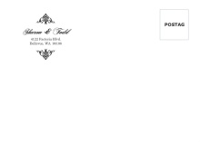 Black and White Elegant Monogram  Custom Envelope