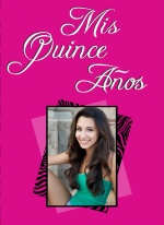 Zebra Print Pink Photo Quinceanera Invitation