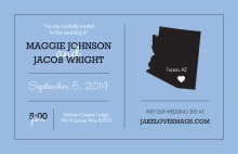 Personalized State Wedding  Invititation