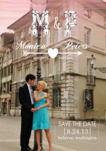 Pink Ombre Watercolor  Save the Date