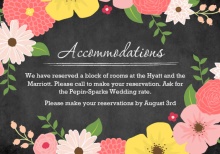 Chalkboard Country Floral  Enclosure Card