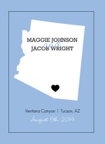 Personalized State Wedding  Program