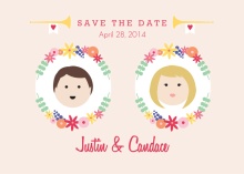 Personalized Faces Wedding  Save the Date