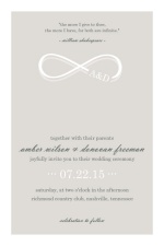 Champagne Infinity Monogram Wedding Invitation