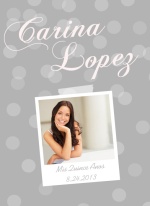 Pale Pink Romantic Quinceanera Invitation