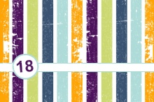 Colorful Stripes Teen Birthday Invitation