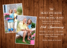 Wooden Picture Perfect Love  25th Wedding Anniversary