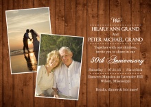 Wooden Picture Perfect Love  50th Wedding Anniversary
