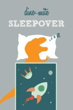 Slumbering Dinosaur Sleepover Birthday Invitation