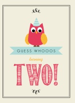 Whimsical Pink and Cream Owl Birthday Invitation
