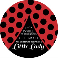 Big Ladybug Baby Shower Invitation