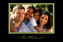 Black and Gold Photo Eid Greeting Card