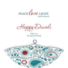 Peace Love Light Diwali Greeting Card