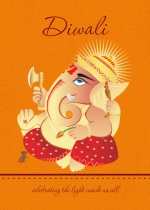 Lord Ganesha Diwali Greeting Card