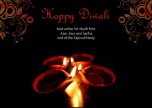 Earthen Lamps Diwali Greeting Card
