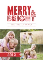 Red and White Christmas Photo Card