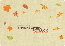 Colorful Leaves Thanksgiving Invitation Invitation