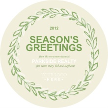 Simple Wreath Realty Business Holiday Card