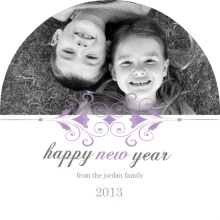 Art Nouveau New Years Photo Card