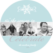 Wintry Snowflakes Christmas Photo Card