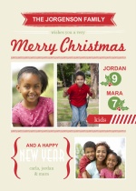 Modern Festive Banners Christmas Photo Card