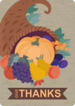 Cornucopia Thanksgiving Dinner Party Invitation