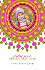 Colorful and Festive New Years Photo Card