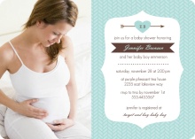 Blue Arrow and Heart Boy Shower Invite