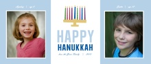 Gold Menorah Hanukkah Photo Card