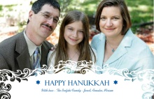 White Frame Hanukkah Card