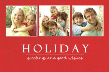 Classic Red Holiday Photo Card