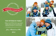 Green Wreath Holiday Photo Card